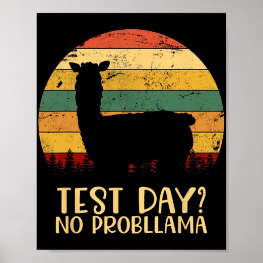 Dag Geen Problemen Silhouet Leraar Student Gradua Poster (Voorkant)