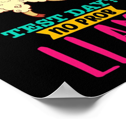 Dag Geen Probllama T Shirt Llama Gift School Proce Poster (Hoek)