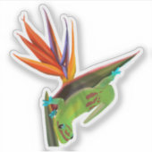 Dag gekko op de vogel van het paradijs sticker (Voorkant)
