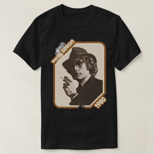 Dag geschenken warren Art Zevon Graphic voor blikk T-shirt (Design voorkant)