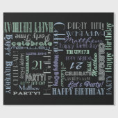 Dag gevierd! Cool Custom NAME and AGE Cadeaupapier (Vlak)