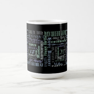 Dag gevierd! Cool Custom NAME and AGE Koffiemok