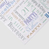 Dag gevierd! Cool Pastels NAME and AGE Tissuepapier (Detail)