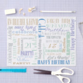 Dag gevierd! Cool Pastels NAME and AGE Tissuepapier (Craft)