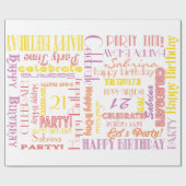 Dag gevierd! De NAAM en de LEEFTIJD van de Douane  Cadeaupapier (Vlak)