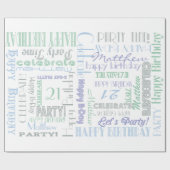 Dag gevierd! Naam en leeftijd van de koel-koepel Cadeaupapier (Vlak)