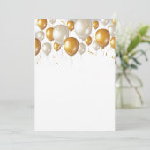 Dag gevierde ballonnen kaart (Staand voorkant)