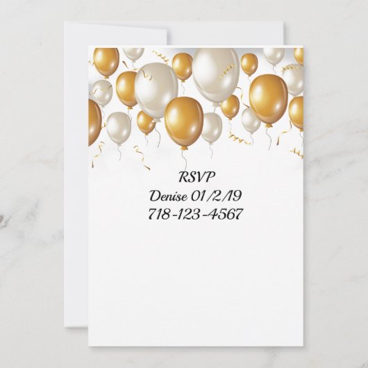 Dag gevierde ballonnen kaart (Achterkant)