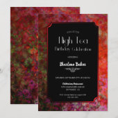 Dag geviering Rood en zwart hoog thea Kaart (Voorkant / Achterkant)