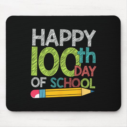 Dag Gift Student Kinder Happy 100 dagen van de sch Muismat (Voorkant)