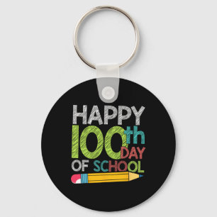Dag Gift Student Kinder Happy 100 dagen van de sch Sleutelhanger