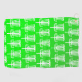 Dag glo groene golfhanddoek (Horizontaal)