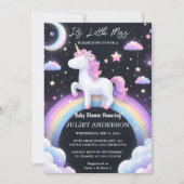 Dag Glow Space Royal Pony Eenhoorn Baby Meisje Dou Kaart (Voorkant)