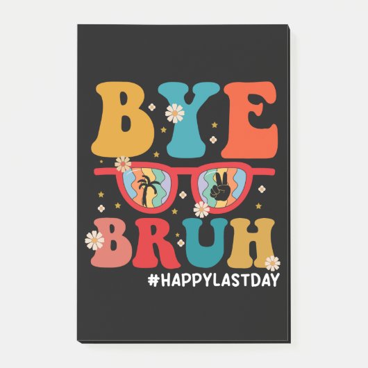 Dag gozer leraar fijne laatste schooldag zomer  post-it® notes (Voorkant)