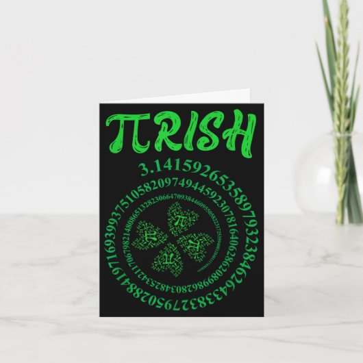 Dag grafisch Iers grappig St. Patrick's Day wiskun Kaart (Voorkant)