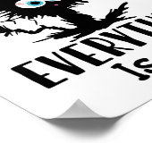 Dag Grappig Stressed Cat Zwart Leraar Student Test Poster (Hoek)