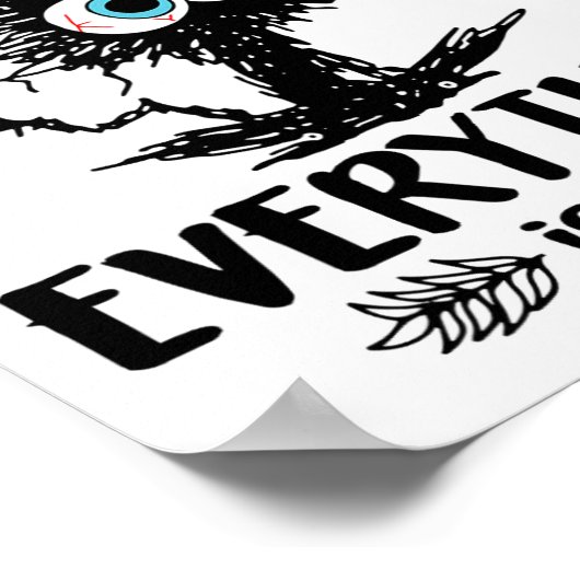 Dag Grappig Stressed Kat Leraar Student Kinder Tes Poster (Hoek)