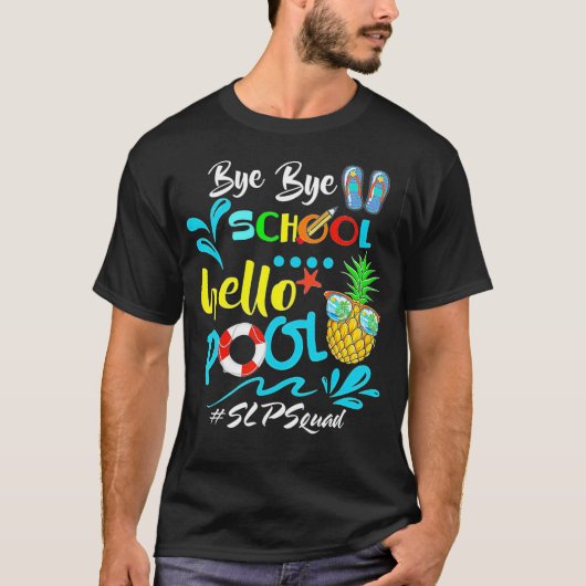 Dag Hallo Pool Speech Language Patholo T-shirt (Voorkant)