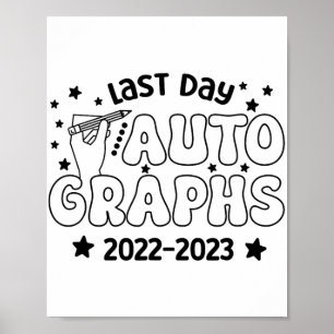 Dag handtekening 2023 Laatste dag van school handt Poster