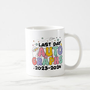 Dag handtekeningen 2023-2024 Retro Laatste dag van Koffiemok