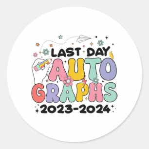 Dag handtekeningen 2023-2024 Retro Laatste dag van Ronde Sticker