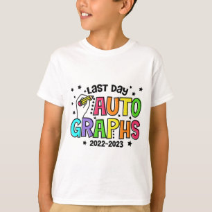 Dag handtekeningen Laatste dag van school vibes gr T-shirt