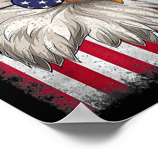 Dag Happy 4th van juli Ontwerp  vlag Poster (Hoek)