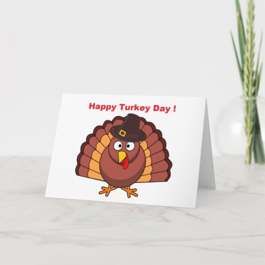 DAG HAPPY TURKEY FEESTDAGEN KAART (Voorkant)