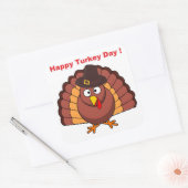 DAG HAPPY TURKEY VIERKANTE STICKER (Envelop)