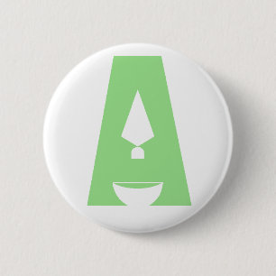 Dag het logoknoop van van de Archeologie "A" Ronde Button 5,7 Cm