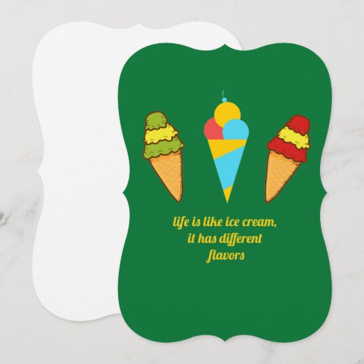 Dag ijs feestdagenkaart (Voorkant / Achterkant)