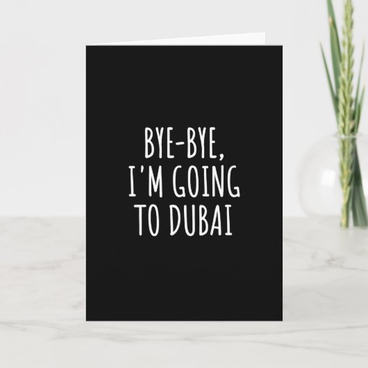 Dag, ik ga naar Dubai Kaart (Voorkant)