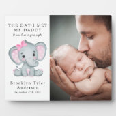 Dag ik ontmoette mijn pappie Foto Elephant Nursery Fotoplaat (Voorkant)