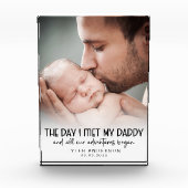 Dag ik ontmoette mijn vader eerste Vaderdag Keepom Fotoblokken (Voorkant)