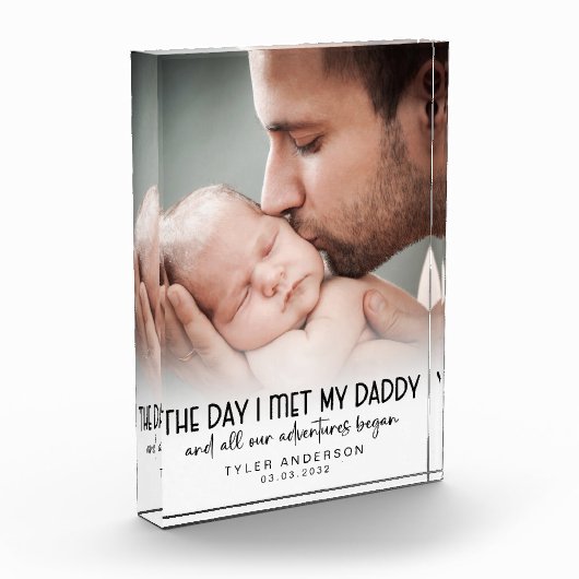 Dag ik ontmoette mijn vader eerste Vaderdag Keepom Fotoblokken (Links)