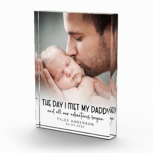 Dag ik ontmoette mijn vader eerste Vaderdag Keepom Fotoblokken (Rechts)