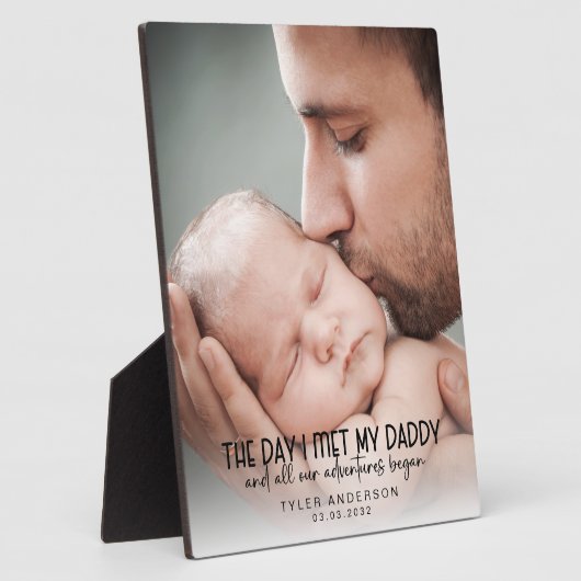 Dag ik ontmoette mijn vader eerste Vaderdag Keepom Fotoplaat (Zijkant)