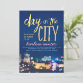 Dag in de City Bachelorette Party Kaart (Staand voorkant)