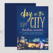 Dag in de City Bachelorette Party Kaart (Voorkant / Achterkant)