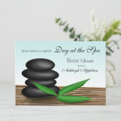 "Dag in de Spa" Bridal Shower Uitnodigingen (Staand voorkant)