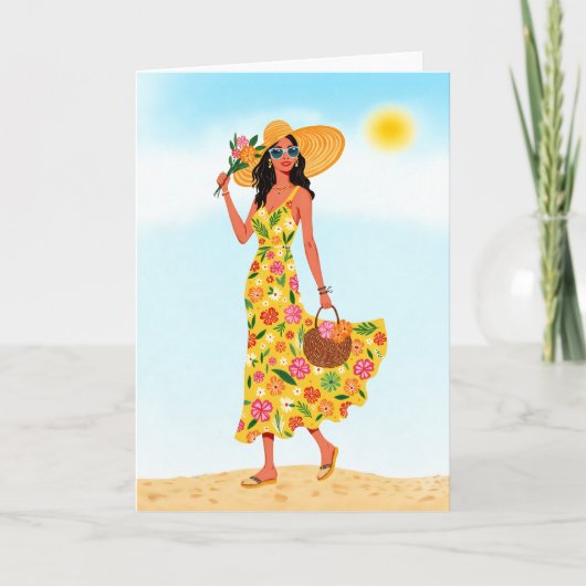 Dag in de zon Waterverf Stationery Kaart (Voorkant)