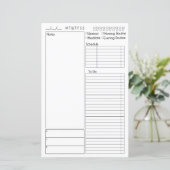 Dag in één oogopslag met notitieruimte (Staand voorkant)