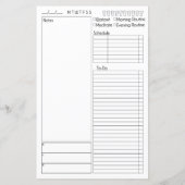 Dag in één oogopslag met notitieruimte (Achterkant)