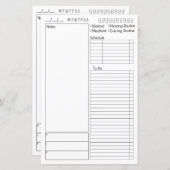 Dag in één oogopslag met notitieruimte (Voorkant / Achterkant)