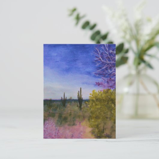Dag in het landschap van de Arizona-woestijn buite Briefkaart (Staand voorkant)