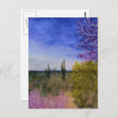 Dag in het landschap van de Arizona-woestijn buite Briefkaart (Voorkant / Achterkant)
