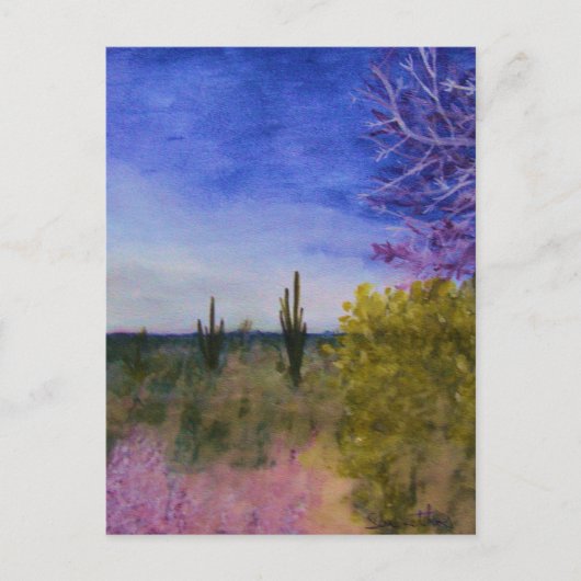 Dag in het landschap van de Arizona-woestijn buite Briefkaart (Voorkant)