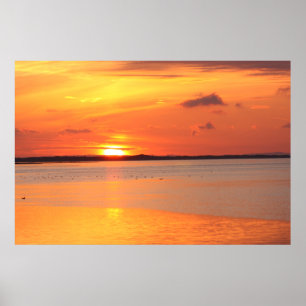 Dag in nachtelijke afdrukken poster