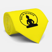 Dag in SILENCE - Mindfulness & Kantoor (Boeddha) Stropdas (Opgerold)