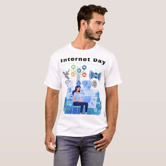 dag-internet t-shirt (Voorkant volledig)